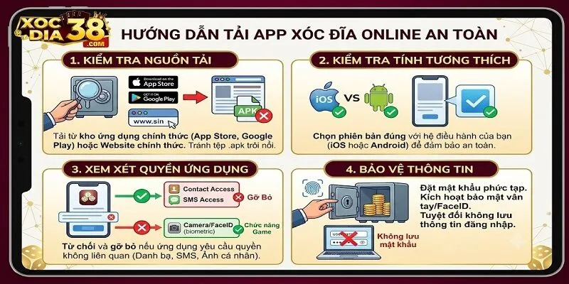 Hướng dẫn tải app xóc đĩa online an toàn